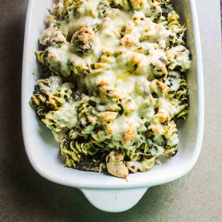 Baked Ranch Pasta with Chicken and Spinach