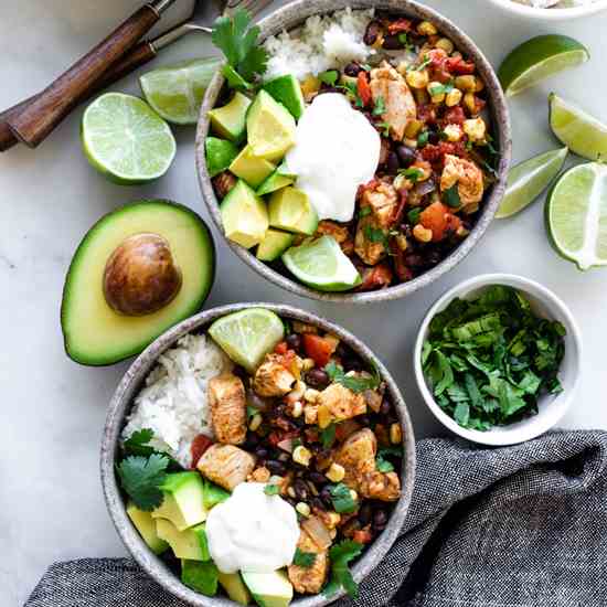 Southwest Chicken Rice Bowl
