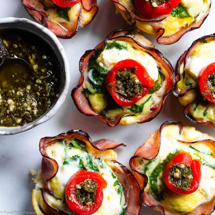 Low Carb Mediterranean Egg Muffins