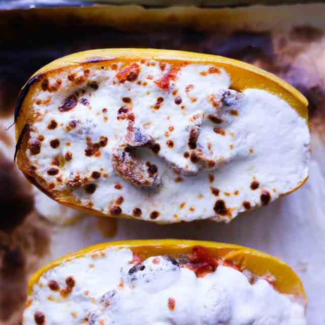 Mini Spaghetti Squash Boats 