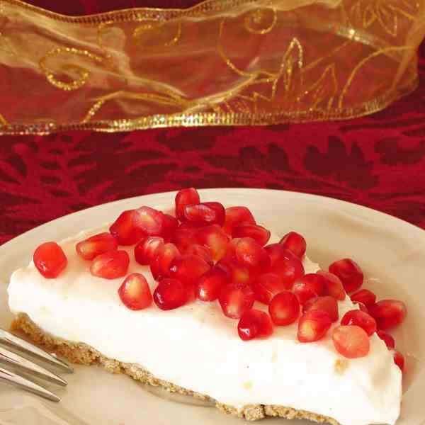 Healthy Pomegranate Yogurt Pie