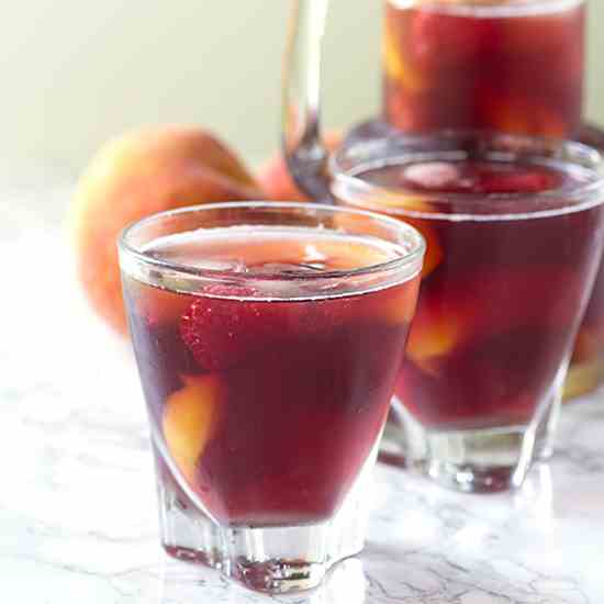 Peach Raspberry Iced Tea