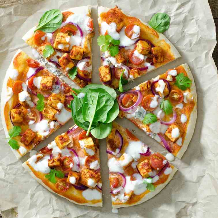 Tandoori Tofu Vegan Pizza