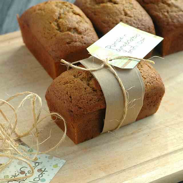 Pumpkin Gingerbread Mini Loaves