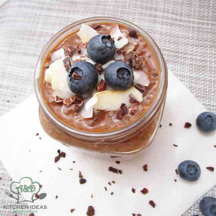 Vegan Chocolate Peanut Butter Chia Pudding