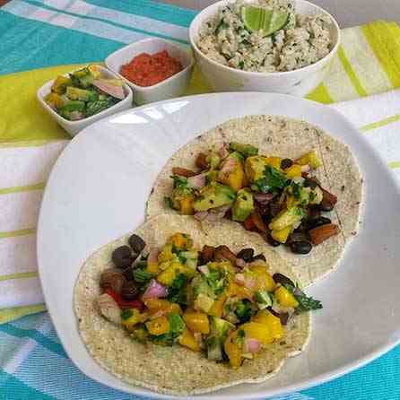 Black Bean and Mango Salsa Tacos