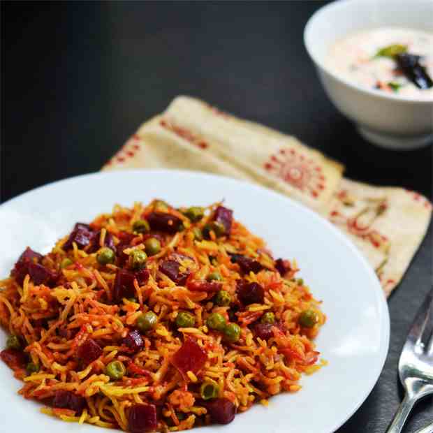 Beetroot Pulao