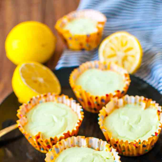 Mini Sugar Free Lemon Cheesecakes