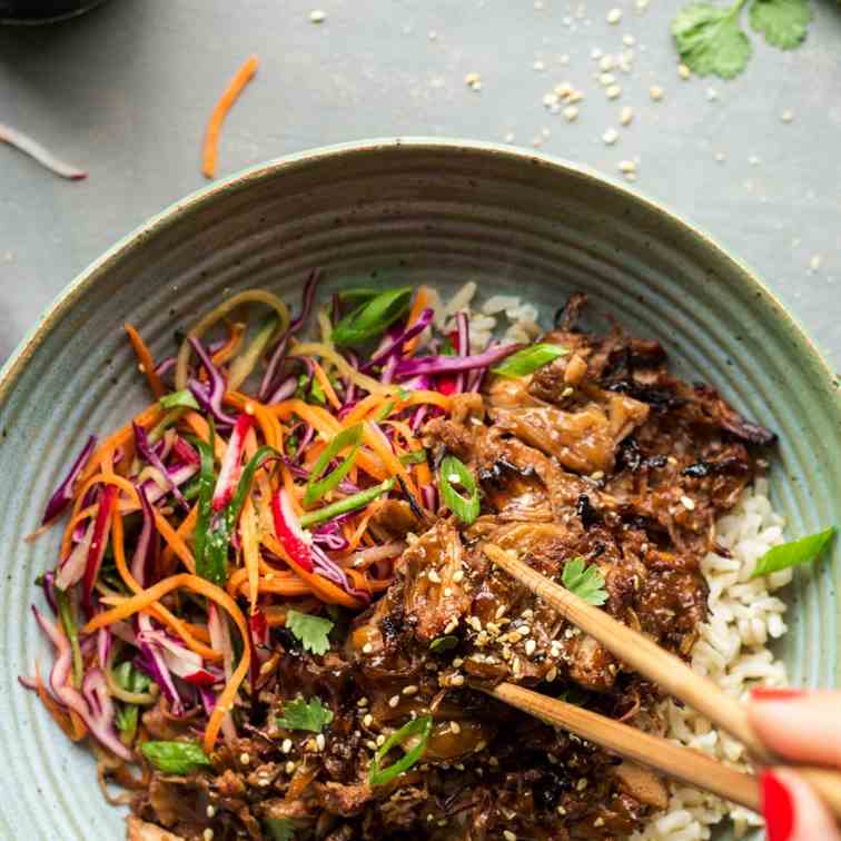 Pulled jackfruit bowls