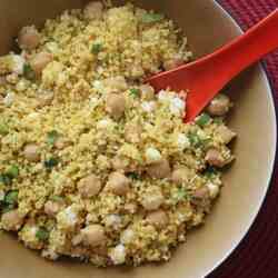 Chickpea & Feta Curried Couscous Salad