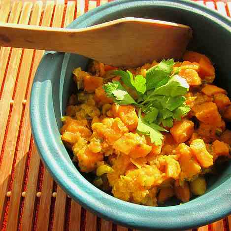 Tumeric Infused Sweet Potatoes