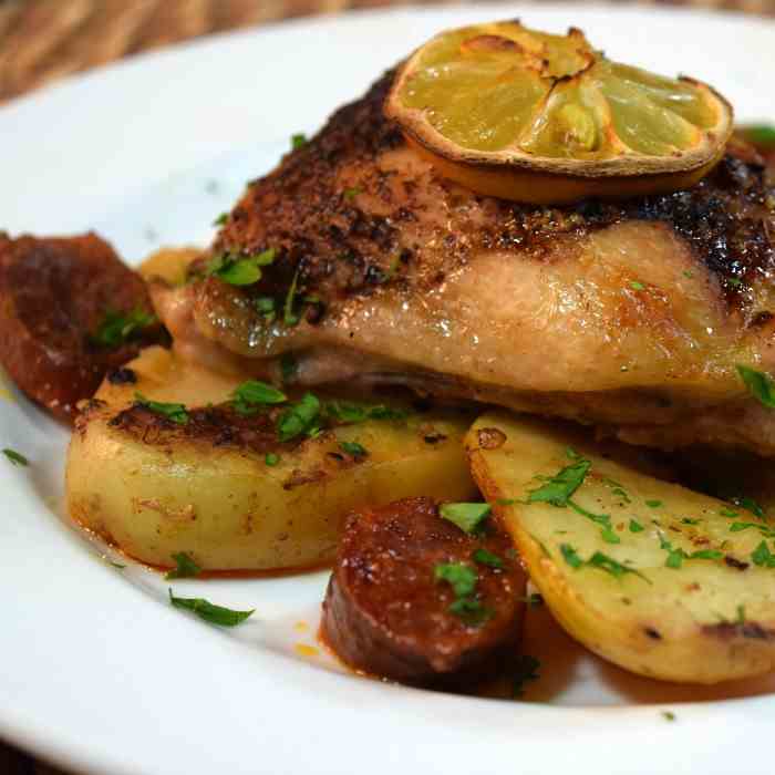 Spanish Chicken Chorizo - Potato Bake