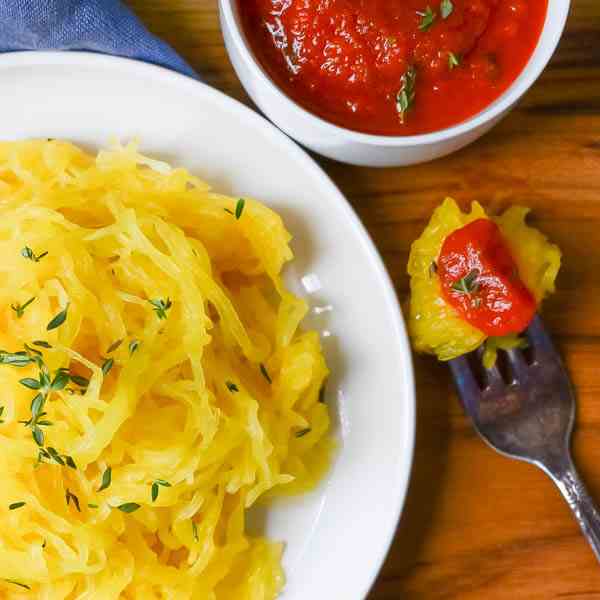 Roasted Spaghetti Squash w-Marinara