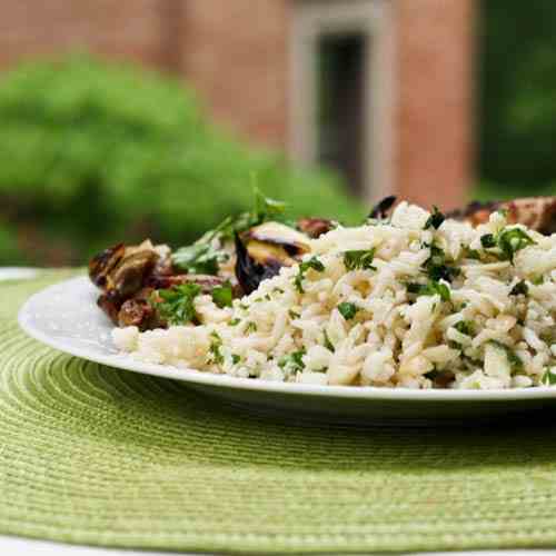 Almond Parsley Rice Pilaf