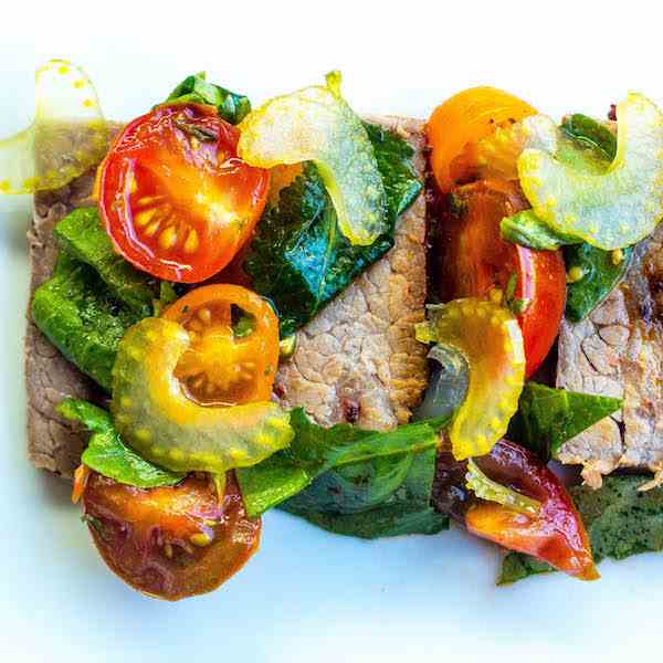 Flank Steak Salad with Lemongrass Pickled 
