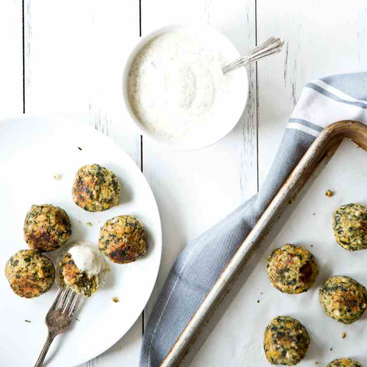 Chickpea Spinach Nuggets vegan-gluten-free