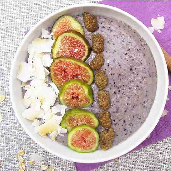 Vegan Cauliflower Blueberry Smoothie Bowl