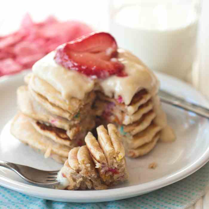 Coconut Vanilla Funfetti Pancakes