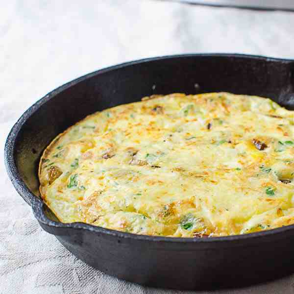 Pan Crisped Potato Bacon Frittata