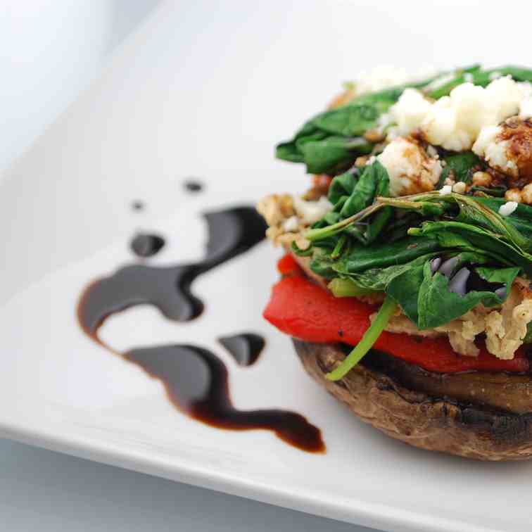 Vegetarian Stack with Balsamic Reduction