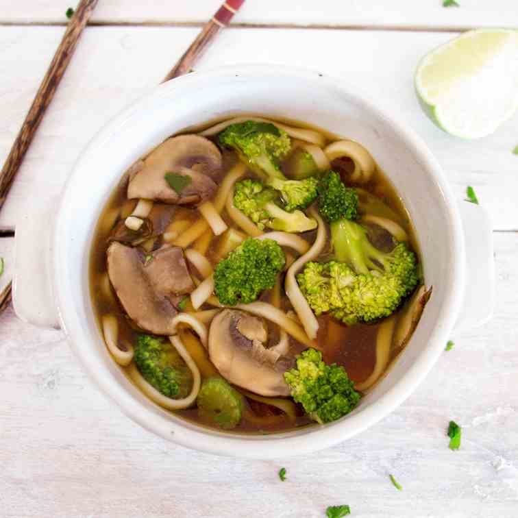 Vegetarian Udon Noodle Soup