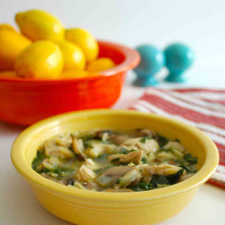 Lemony Basil Chicken Soup