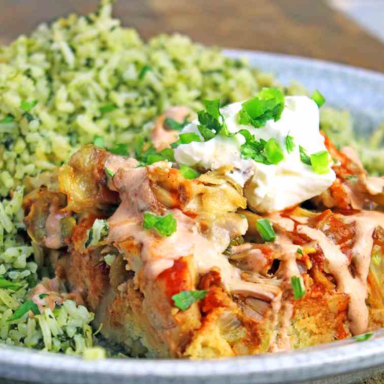 Chicken Enchilada Tamale Bake