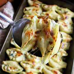 Ricotta and Chicken Sausage Stuffed Shells