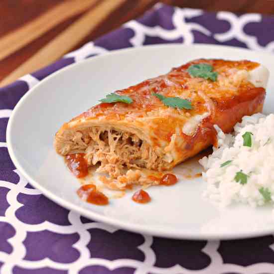 Honey Chipotle Chicken Enchiladas