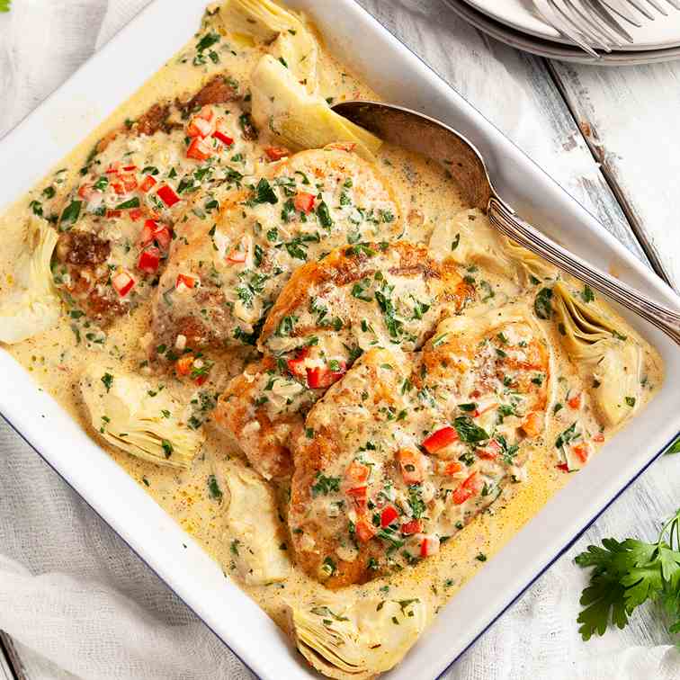 Creamy Artichoke Chicken Breasts