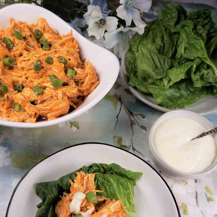 Pressure Cooker Shredded Buffalo Chicken