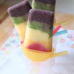 Rainbow {Smoothie} Popsicles