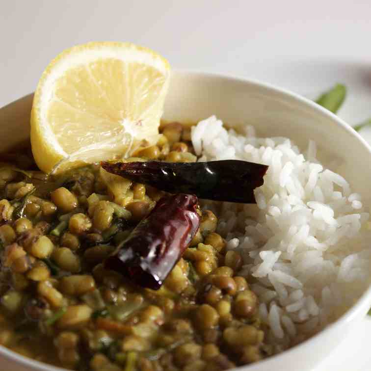 Mung bean with fenugreek leaves