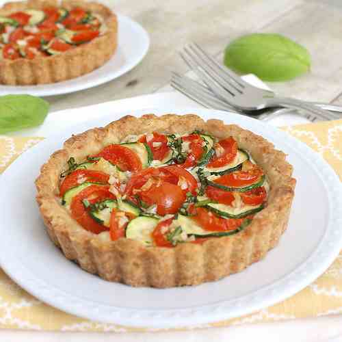 Zucchini, Tomato and Ricotta Tarts