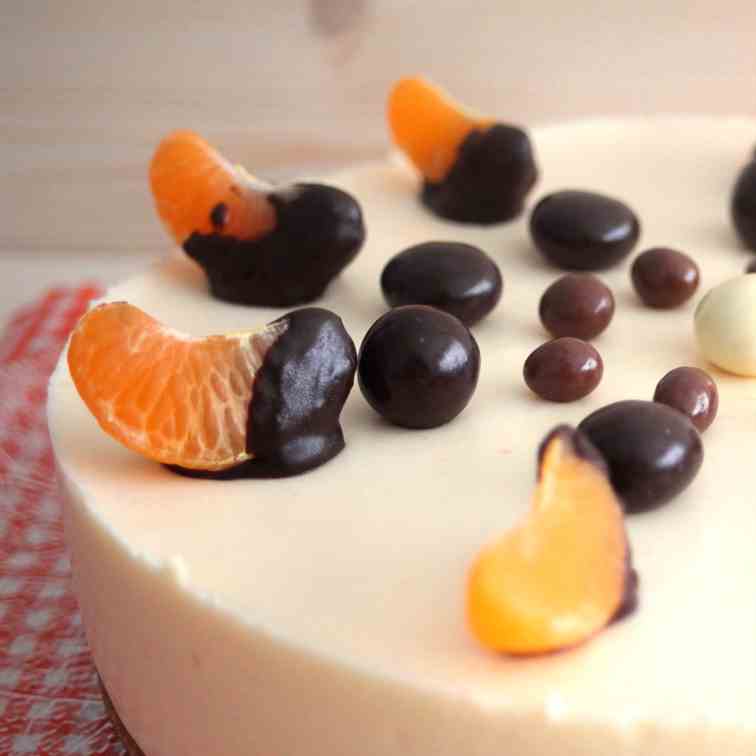 Tarta de queso y mandarina