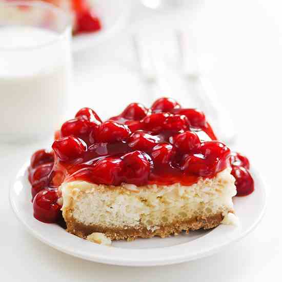 Cherry Cheesecake Poke Cake