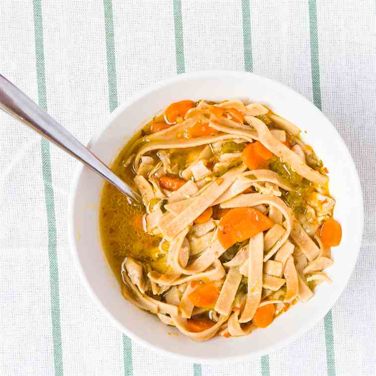 Dark Meat Chicken Noodle Soup-