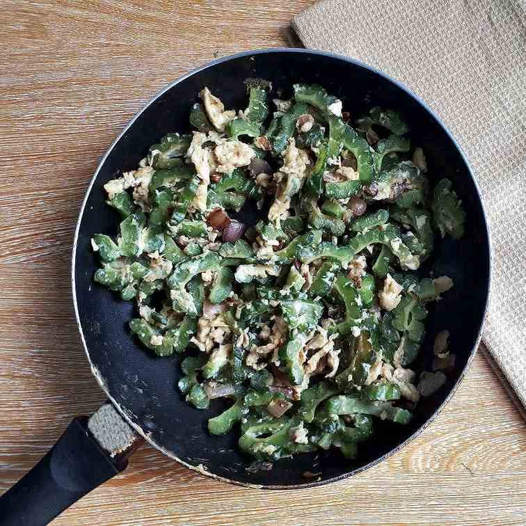 Stir Fried Bitter Melon with Egg