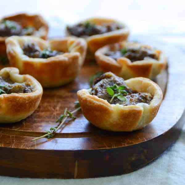 savory mushroom tartlets
