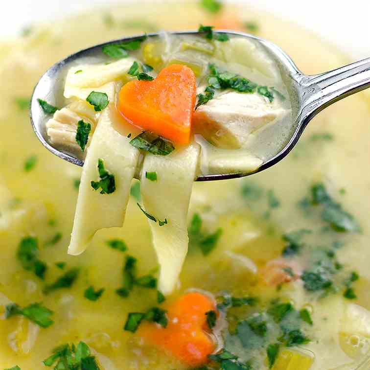 Lemon Chicken Noodle Soup