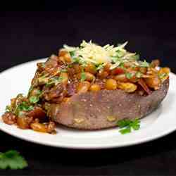 Baked Sweet Potato & Boston Beans!