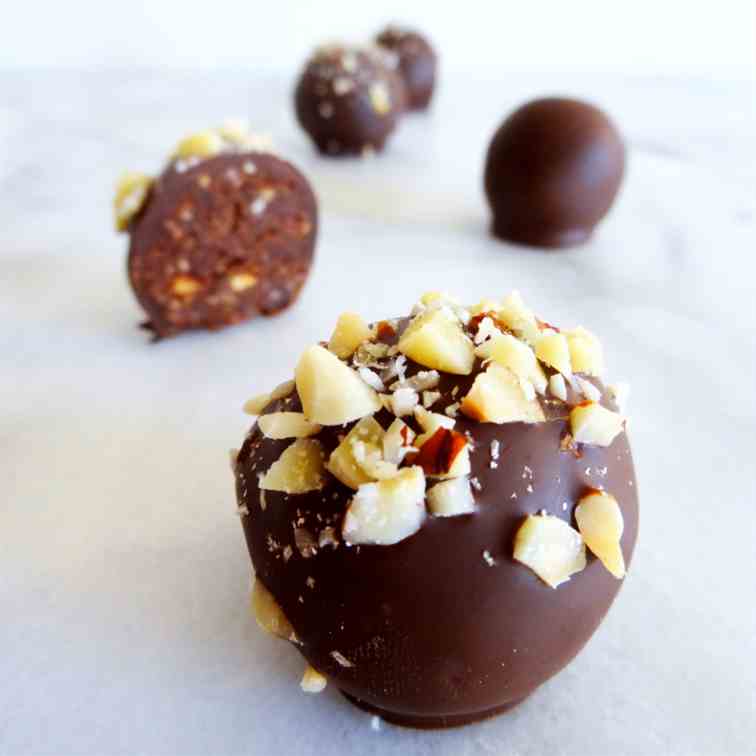 Chocolate hazelnut truffles