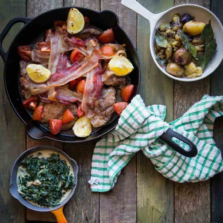30-MINUTE MEAL- Tray-baked chicken, Squash