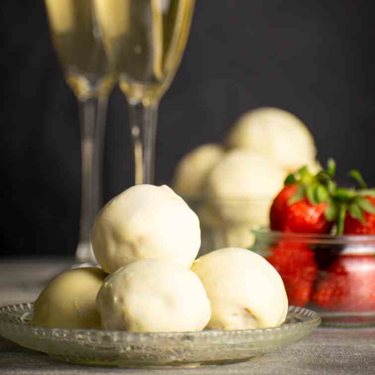 Strawberry Champagne Cake Balls