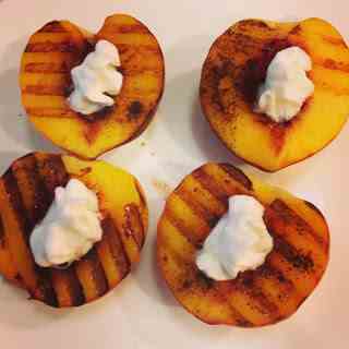 Grilled peaches