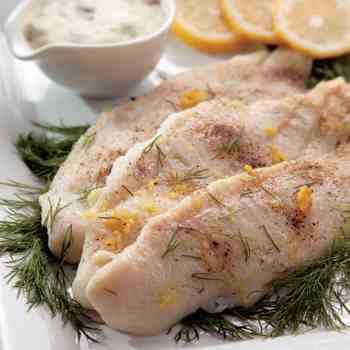 Broiled Catfish with Mustard-Dill Sauce