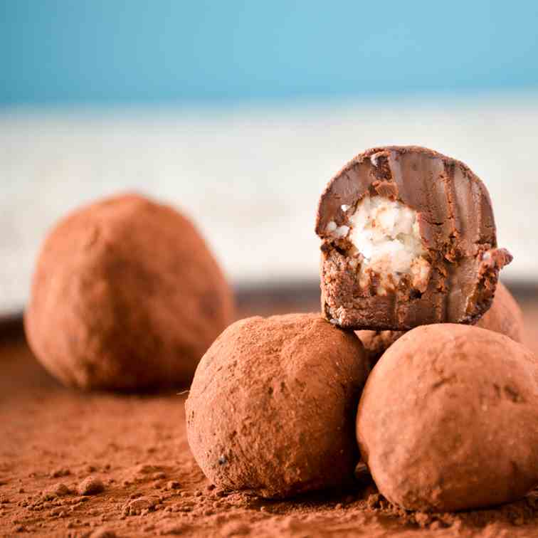 Dark Chocolate Truffles with Coconut