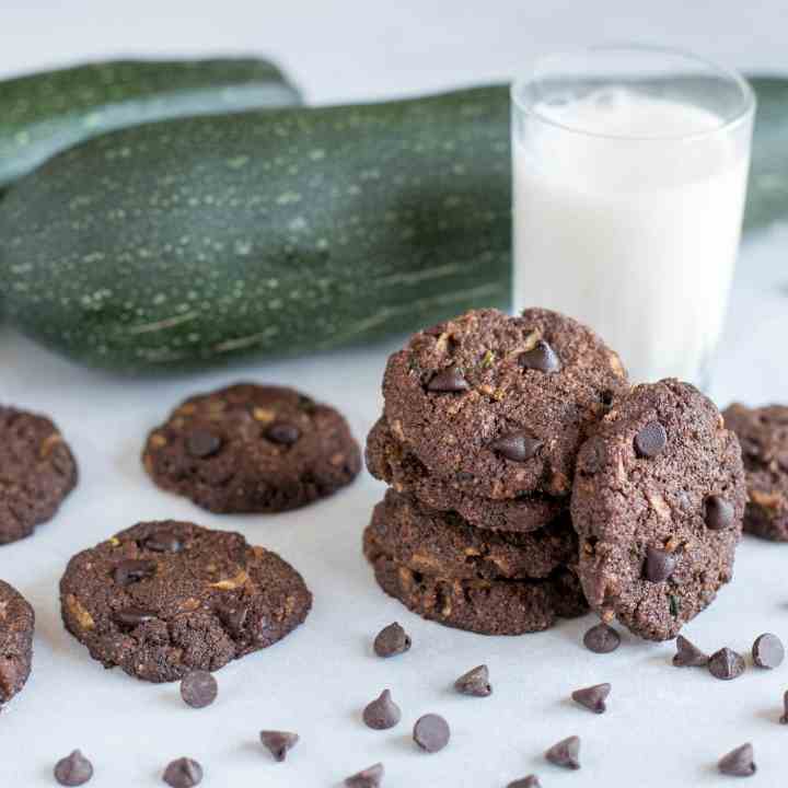 Healthy Chocolate Zucchini Cookies