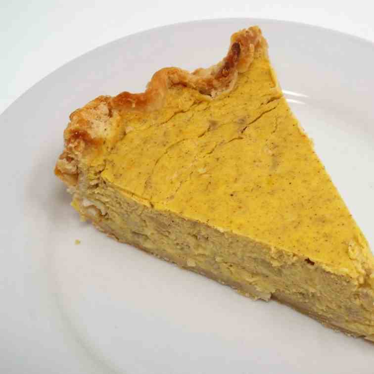 Banana Sweetened Pumpkin Pie From Scratch