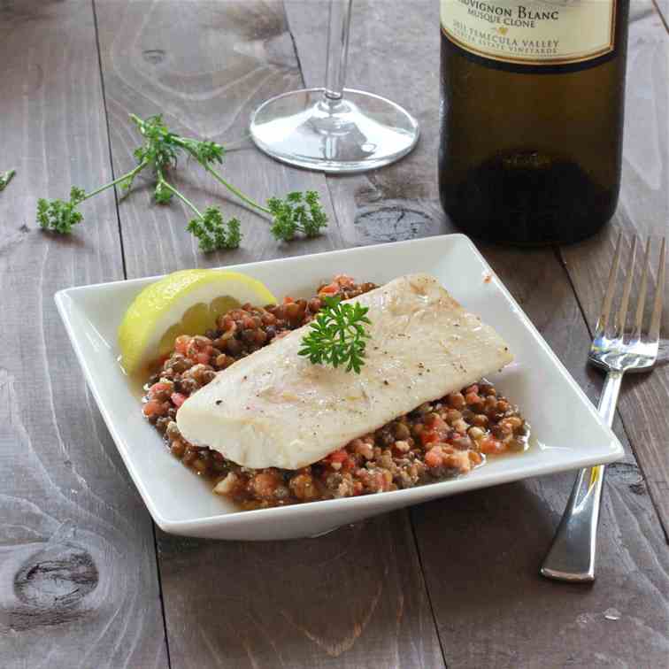 Mahi Mahi with Lentils